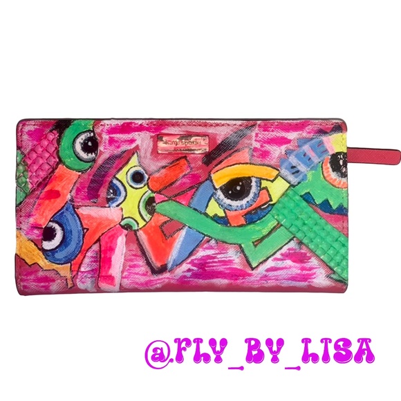 kate spade Handbags - NWOT Kate Spade pink leather wallet restyled by artist